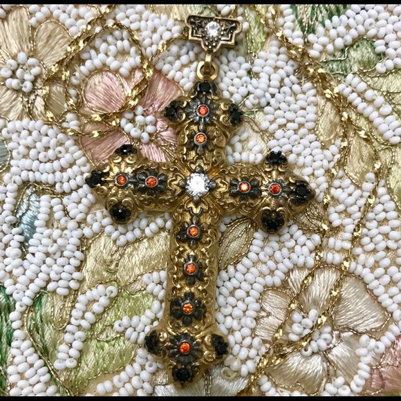 New sterling 925 cross pendant crystal - Picture 2 of 8